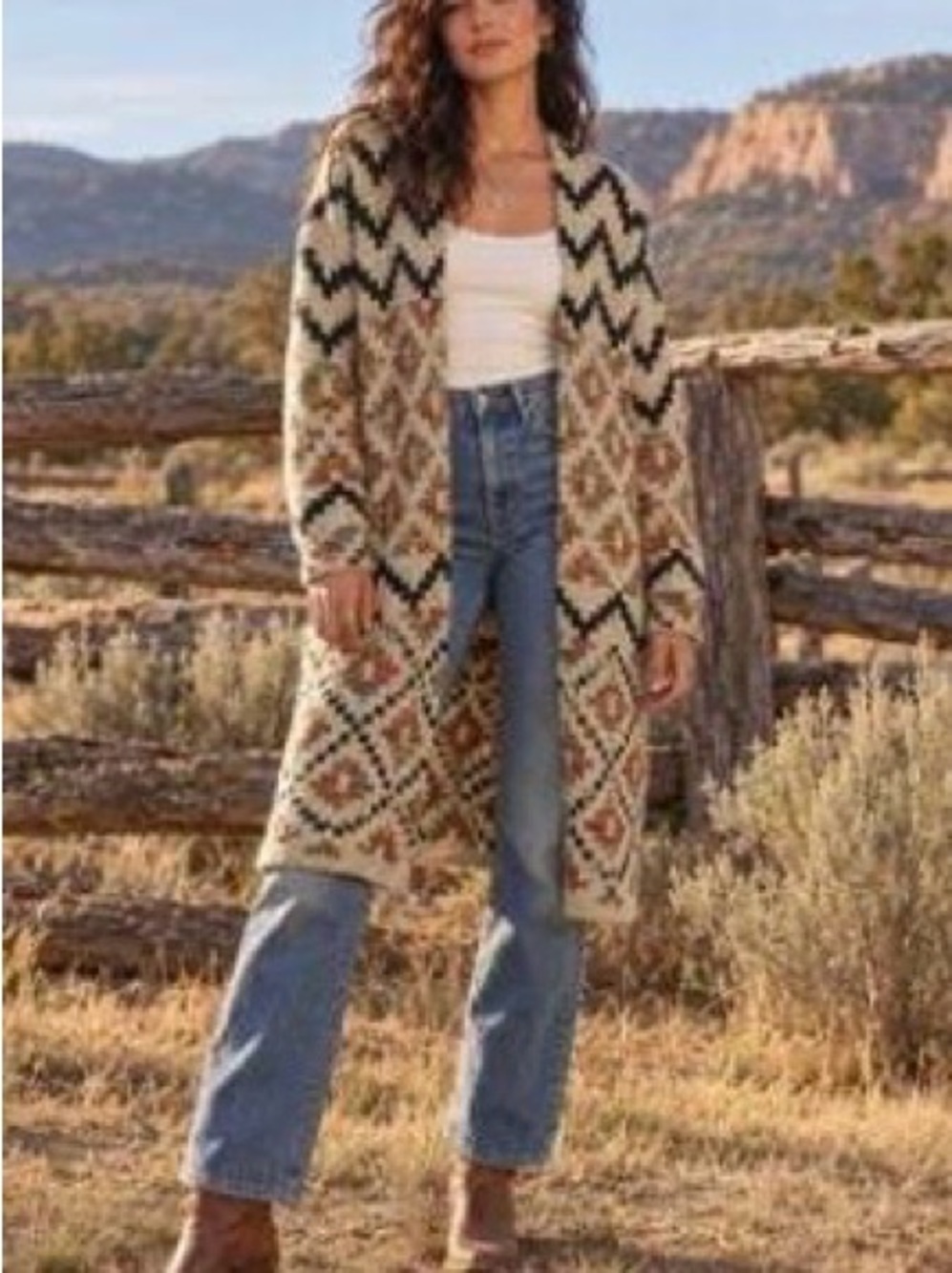 debut Cardigan Sweater Long Sleeve Open Front Below Hip Length M
